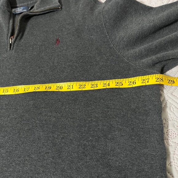 Polo By Ralph Lauren Mens 1/4 Zip Gray‎ Pull Over Sweater Size XXL - Picture 6 of 7